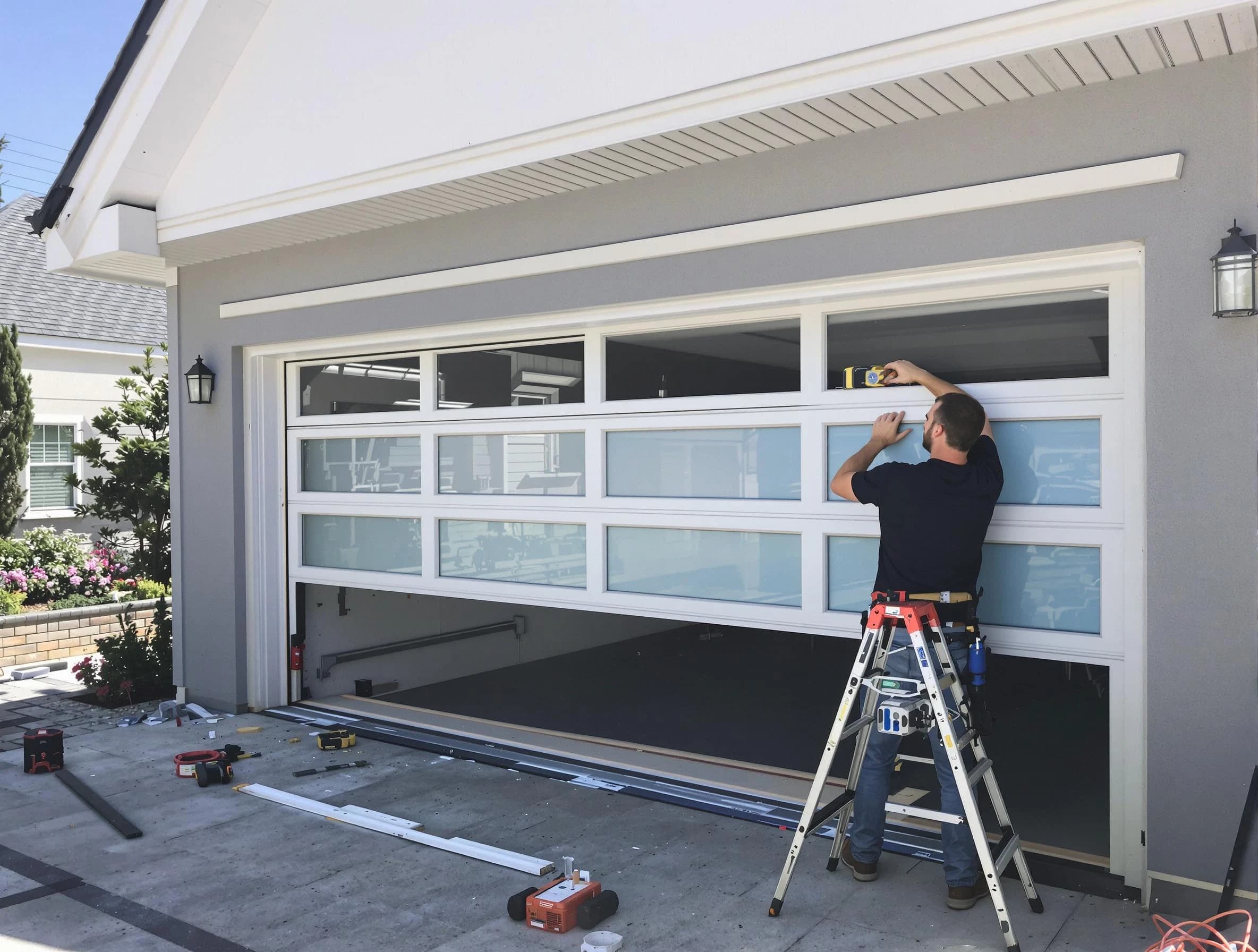 Taunton Garage Door Repair team performing garage door replacement in Taunton