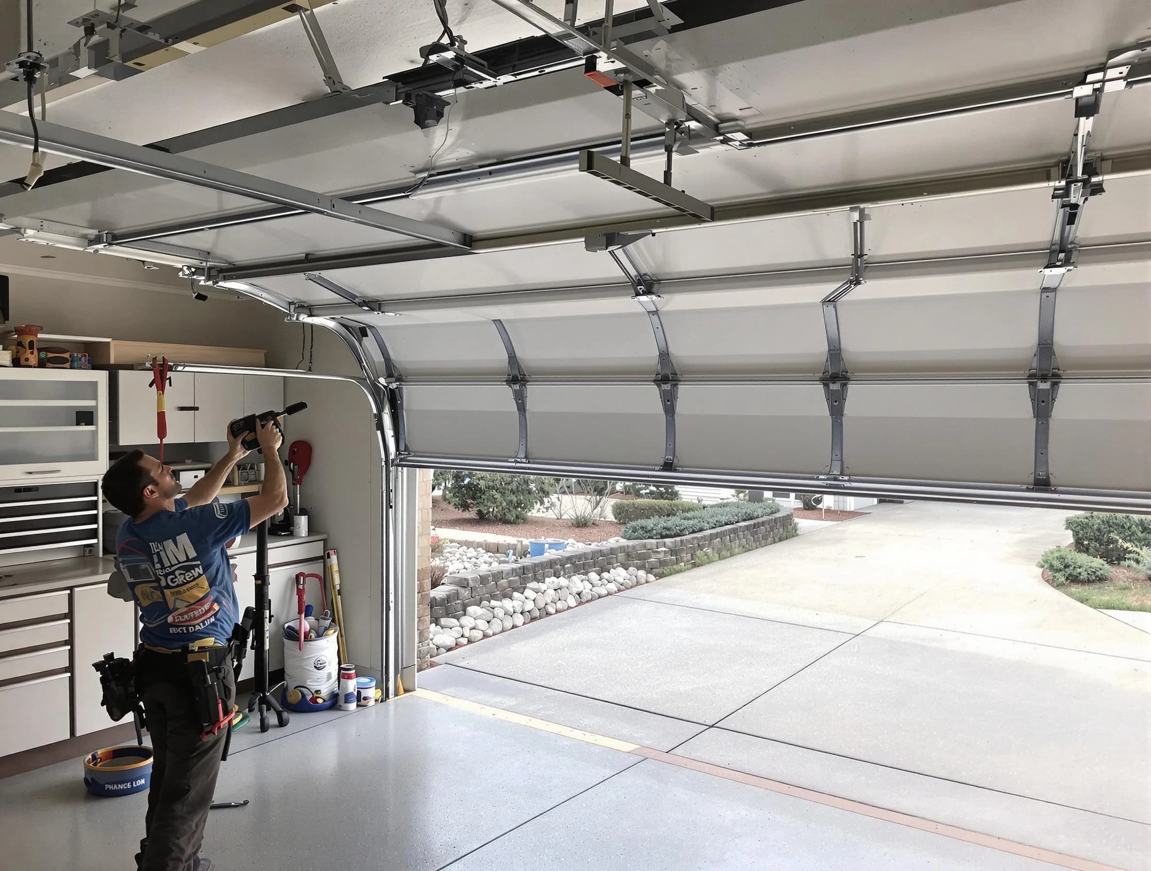 Garage door track repair service by Taunton Garage Door Repair in Taunton