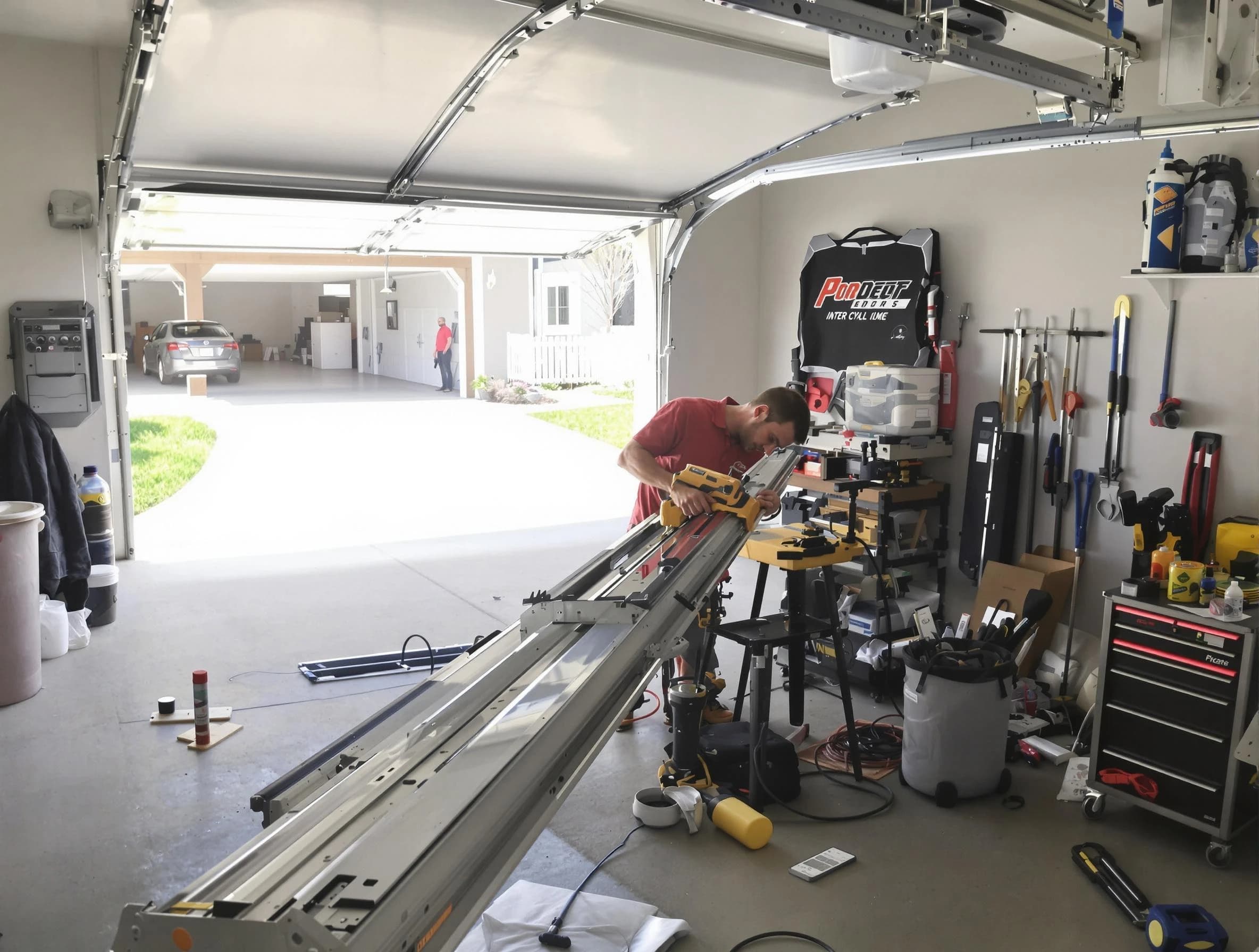 Taunton Garage Door Repair expert performing track repair in Taunton