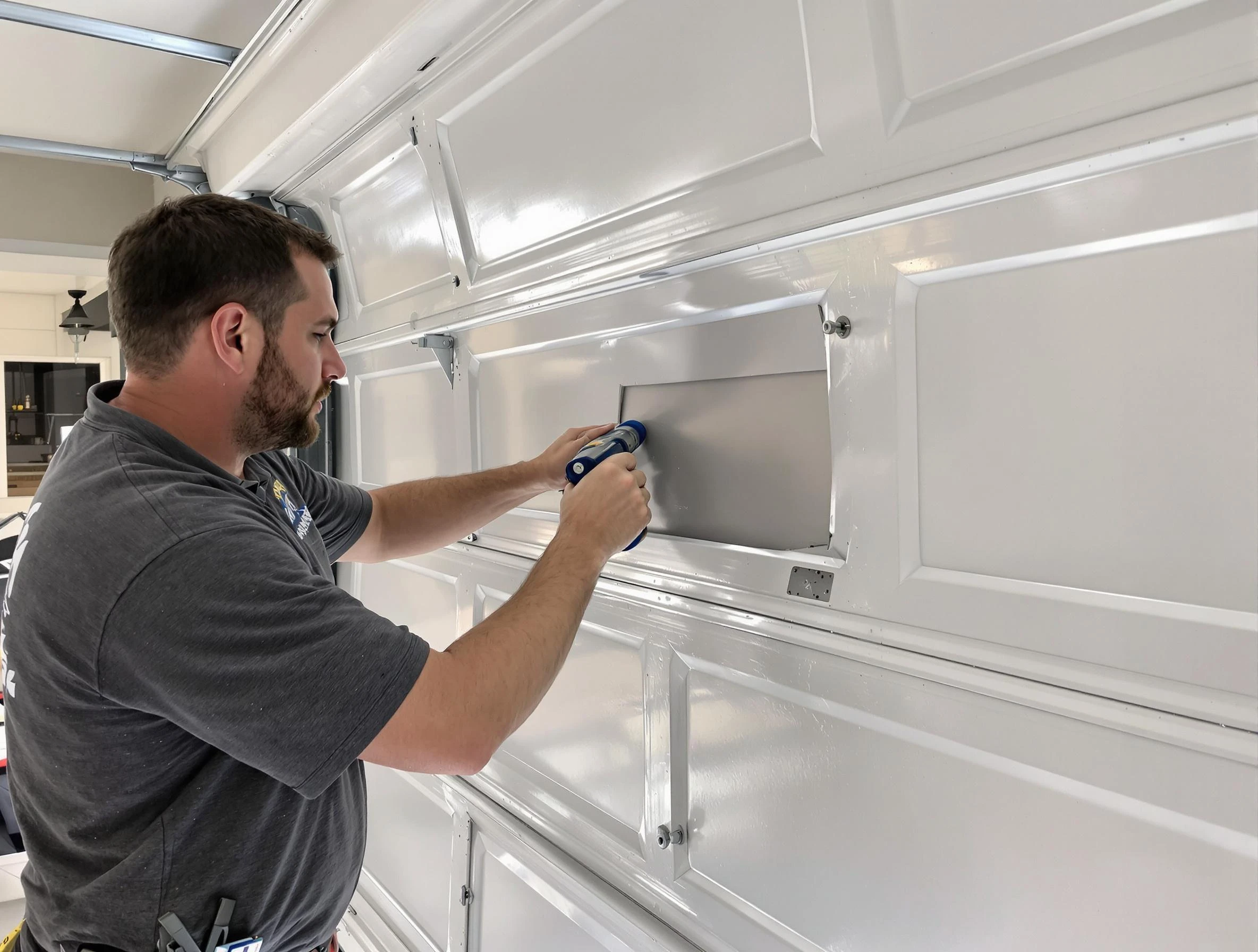 Garage door panel repair by Taunton Garage Door Repair in Taunton