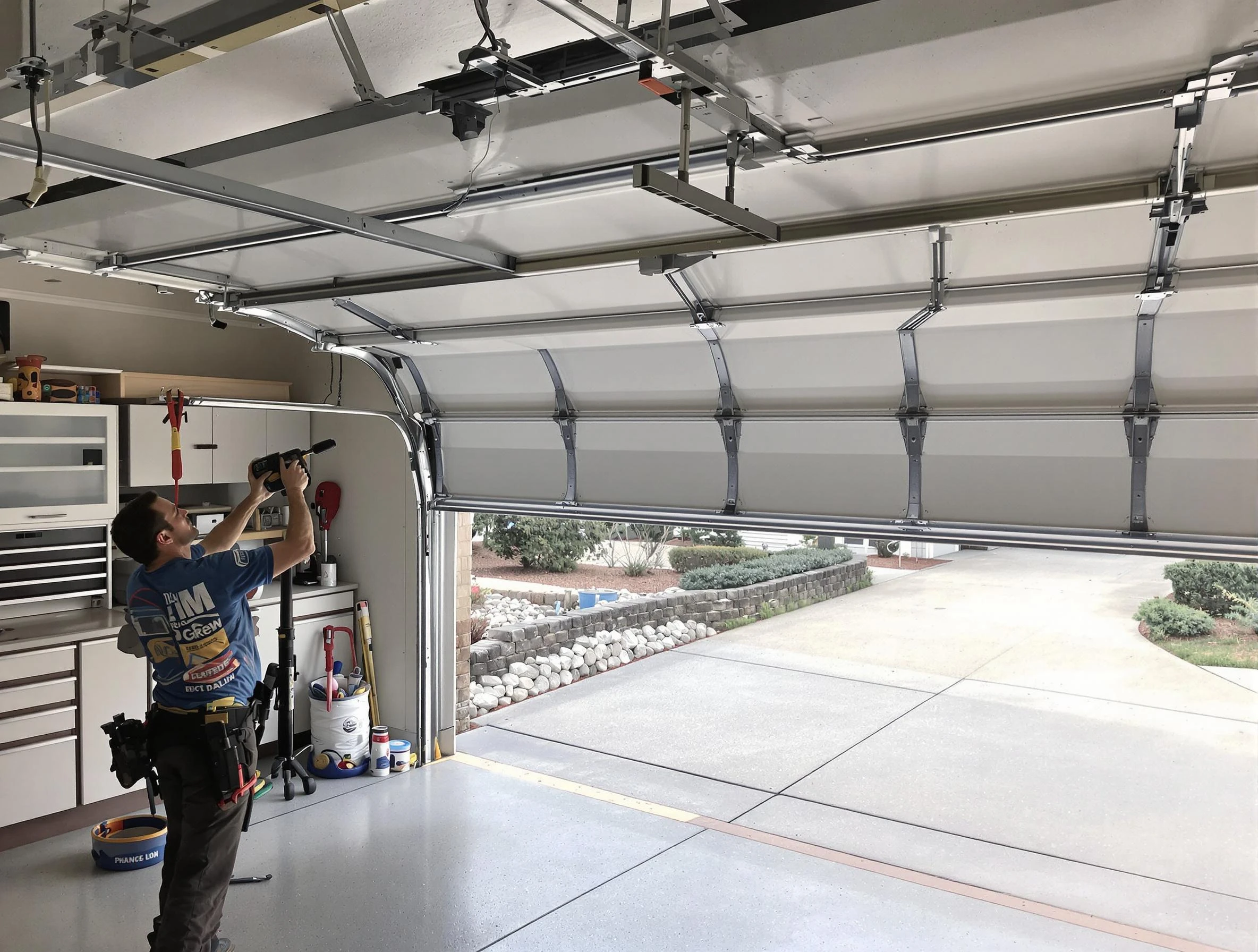 Garage door track repair service by Taunton Garage Door Repair in Taunton